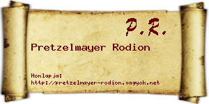 Pretzelmayer Rodion névjegykártya